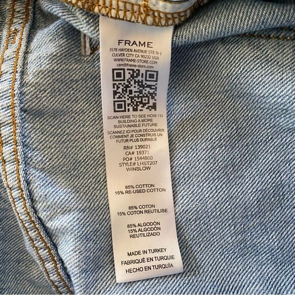 Frame Le High Straight Jeans Winslow Size 28 - Picture 6 of 7